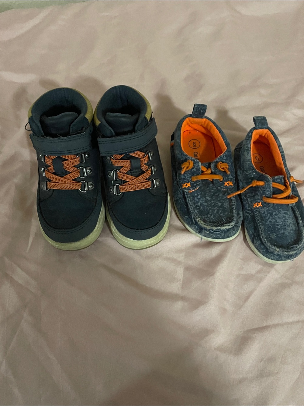 Cat & Jack Navy Sneakers with Orange Accents - Kids Pack
